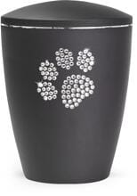 Urna per animali Völsing Elegance Edition, zampa in cristallo, velluto nero, 0,5 L