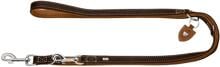 Guinzaglio HUNTER Tara, regolabile, marrone scuro/cognac, 15 mm/200 cm