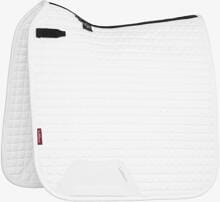Sottosella da dressage LeMieux in pelle scamosciata, bianco, S/M