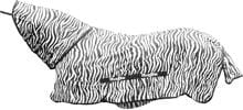 Covalliero RugBe Tappeto a mosca zebrata con collo, 155 cm
