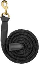 Corda di piombo Waldhausen Royal con dettagli in pelle e moschettone, nero