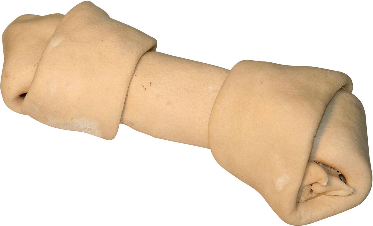KERBL Pet Rinderhaut Knoten, weiß, 22cm