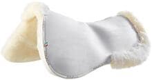Cuscinetto correttivo Acavallo in memory foam, pelle scamosciata, pelle di agnello, taglia unica, bianco/naturale