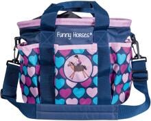 HKM Funny Horses Hearts Putztasche, dunkelblau