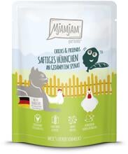 Cibo per gatti Mjamjam Chicks & Friends con pollo e spinaci