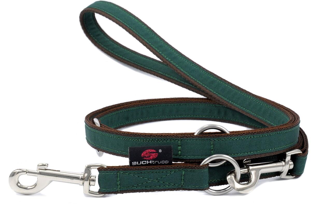 SUCHtrupp Pure Führleine, verstellbar, dunkelgrün, S