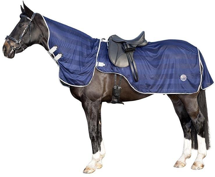 HKM Fliegenausreitdecke, abnehmbares Halsteil, dunkelblau, 115