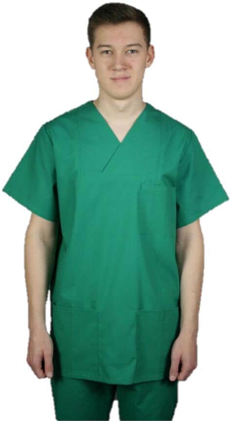 ub textiles Heidelberg Kasack, Baumwolle, forstgrün, 2/M