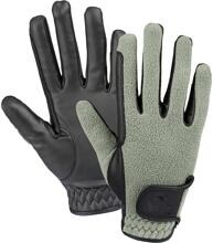 Guanti da equitazione invernali in pile ELT, color salvia, taglia L
