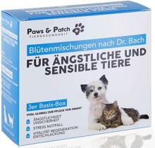 Paws & Patch Blütenmischung nach Dr. Bach | 3er BASIS-BOX für Ängstliche & Sensible Tiere | 3x10 g