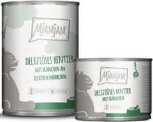 Mjamjam Katzenfutter mit Rentier, Huhn & Möhrchen