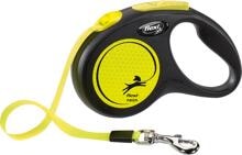 flexi Neon Rollleine, neongelb, 5m, S