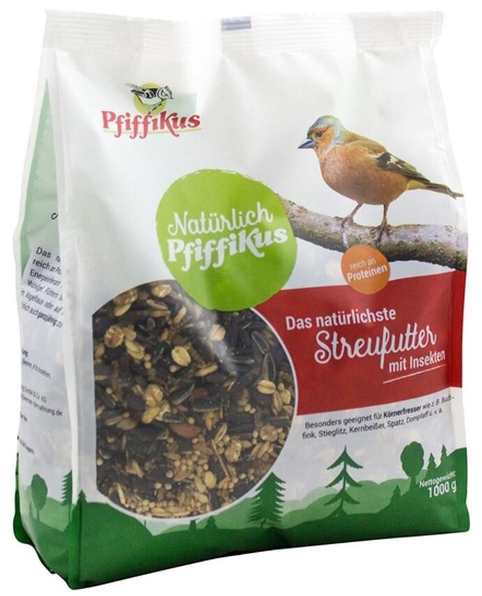 Pfiffikus Streufutter | mit Insekten | Vogelfutter Wildvögel | 10 kg