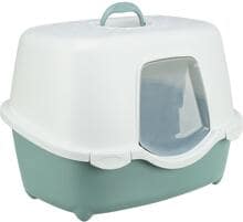 Trixie Davio Top Katzentoilette mit Haube, 56x39x39cm, salbei/weiß