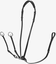 Martingala da corsa LeMieux Kudos, nera/argento, pony