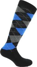Calzini EQUITHÈME Argyle, nero/blu, taglia 42-45