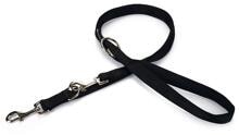 guinzaglio doppio beeztees, nylon, nero, 200x25cm