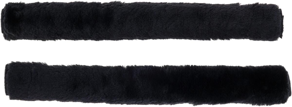 Covalliero Zügelschoner, Webpelz, schwarz, 2 Stück
