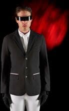 Giacca da gara da uomo Equestro Ridertechnology, cuciture termosaldate, nera, XL