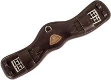 Cintura da dressage Acavallo, in pelle, marrone scuro, 60 cm