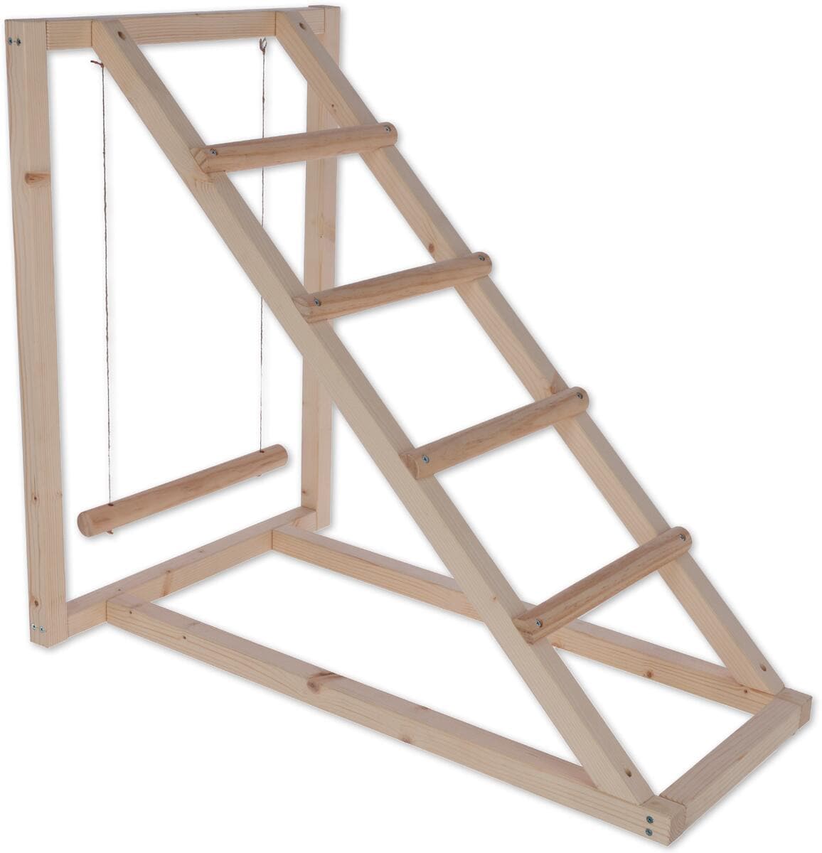 KERBL Hobbyfarming Kletterturm mit Schaukel, 85x55x76cm