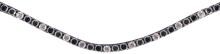 HKM Precious browband, black/grey/white, warmblood