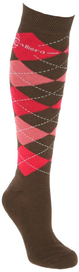Covalliero Brescia Reitstrümpfe, terra kariert, Gr. 37-39