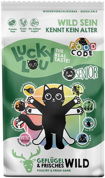 Lucky Lou Senior Trockenfutter mit Geflügel & Wild, 1,7kg