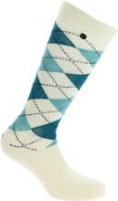 Calzini EQUITHÈME Argyle, ecru/blu, 35-38