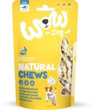 WOW Kaninchenohren mit Fell Hundesnacks, 120g