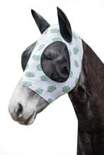 HKM Avocado fly mask, white/purple, thoroughbred