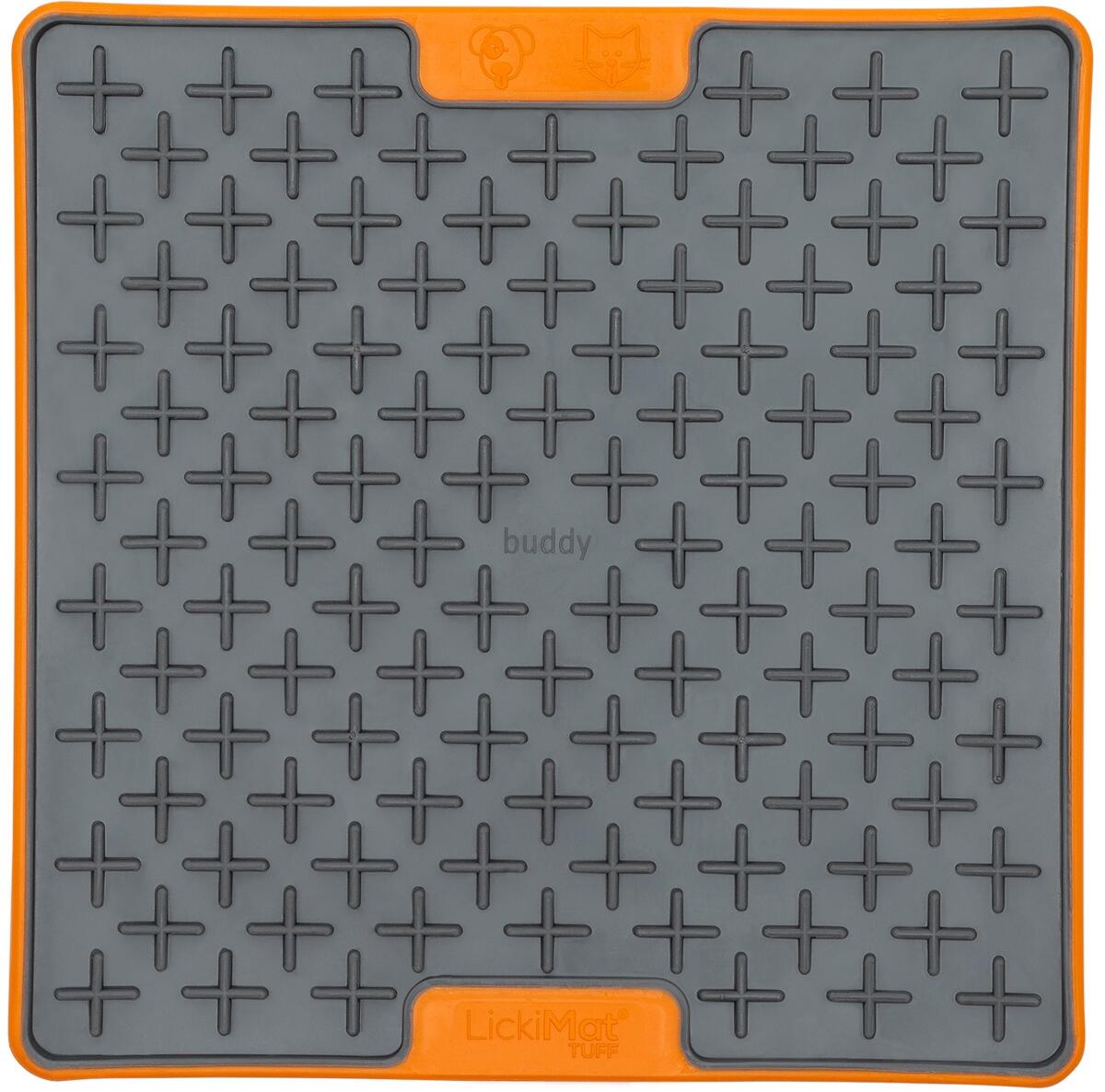 LickiMat Tuff Buddy Cat Futtermatte, 20x20cm, orange
