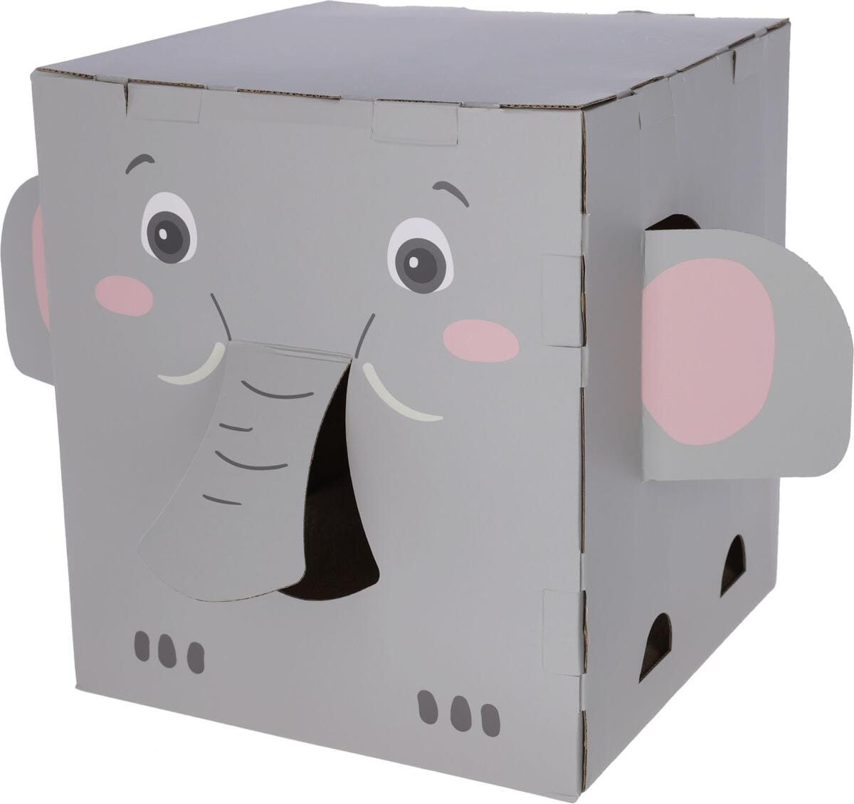 KERBL Pet Elefant Katzenkratzhaus, grau, 35x35x39cm