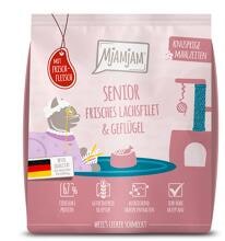 Mjamjam Pasti croccanti Senior - Cibo secco, filetto di salmone fresco e pollame