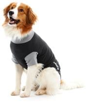 KRUUSE BUSTER Classic body per cani, nero/grigio, XXXS/26 cm
