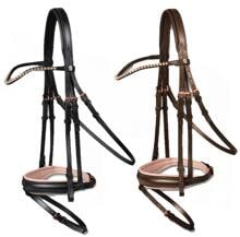 Briglia snaffle Waldhausen X-Line Rosé, pettine inglese.
