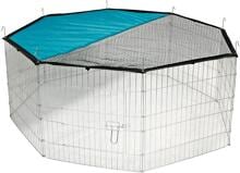 KERBL Pet Freilaufgehege, 8 Elemente à 57x56cm, mit Tür und Netz