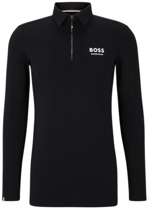 BOSS Equestrian Elton Signature Stripe Trainings Polo, schwarz, Gr. M