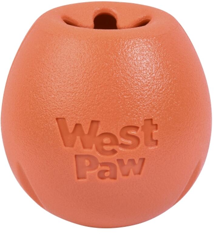 WestPaw Echo Rumbl Hundespielzeug, orange, S, Ø8cm