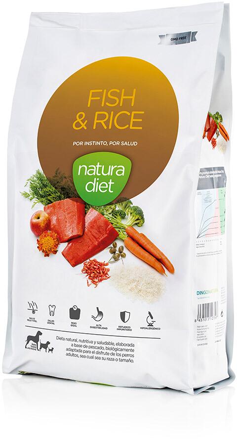 natura diet Trockenfutter mit Fisch & Reis, 500g