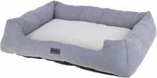 KERBL Pet Zoe Kuschelbett, grau/weiß, 90x69x21cm