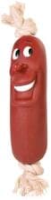Salsiccia Trixie con corda, vinile, 11 cm