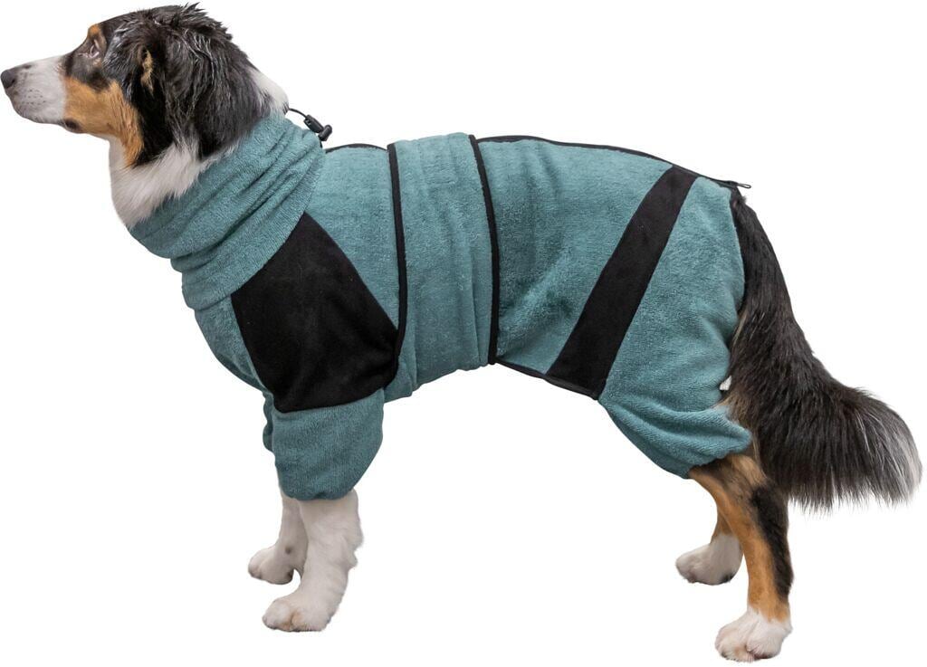 Trixie Bade- und Hausoverall für Hunde, Frottee, XS/30cm, petrol