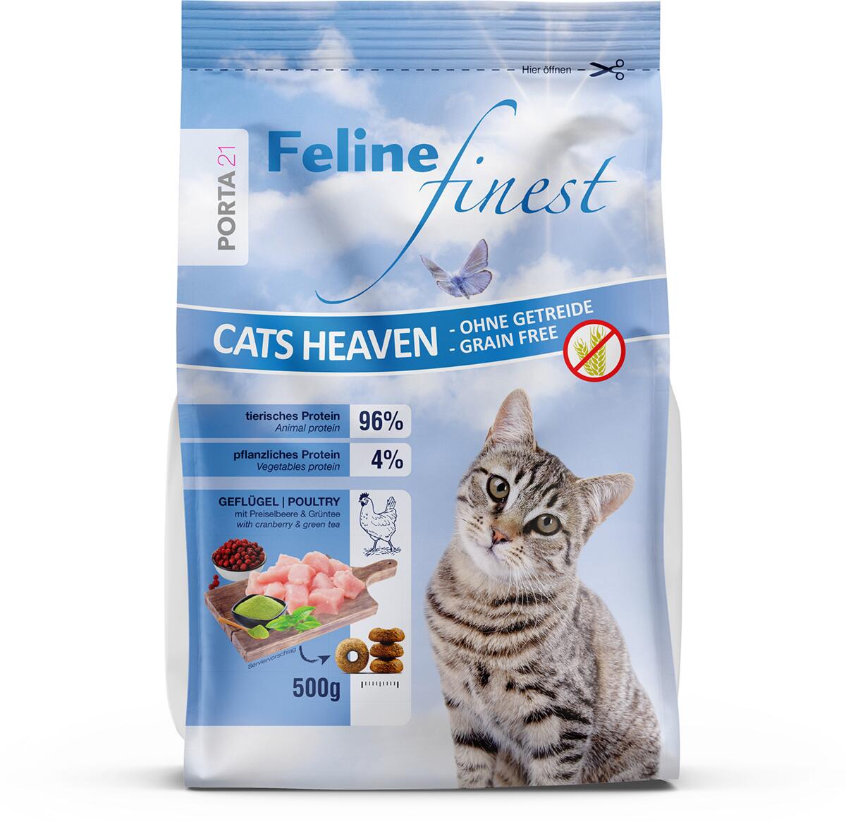 Porta21 Feline Finest Cats Heaven Trockenfutter, 500g