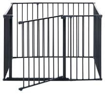 DogSpace Max Puppy Pen, nero, rettangolare, 72x102x70,5cm