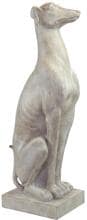 Scultura di levriero Happy House, beige