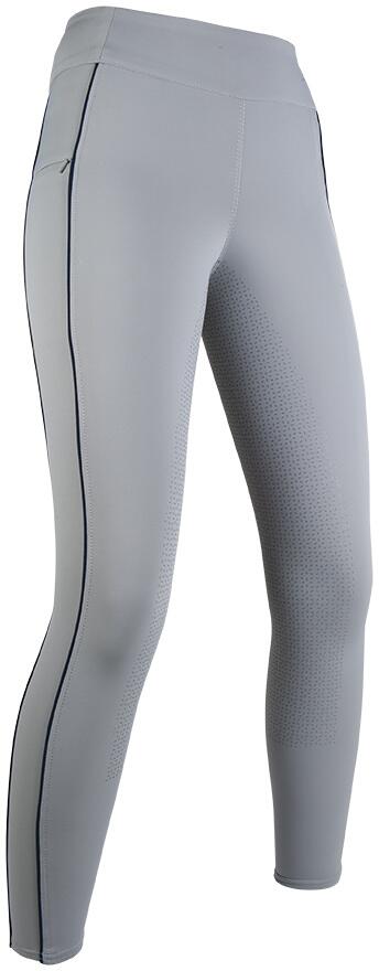 HKM Equilibrio Style Reitleggings, Silikon-Vollbesatz, hellgrau, 40/42