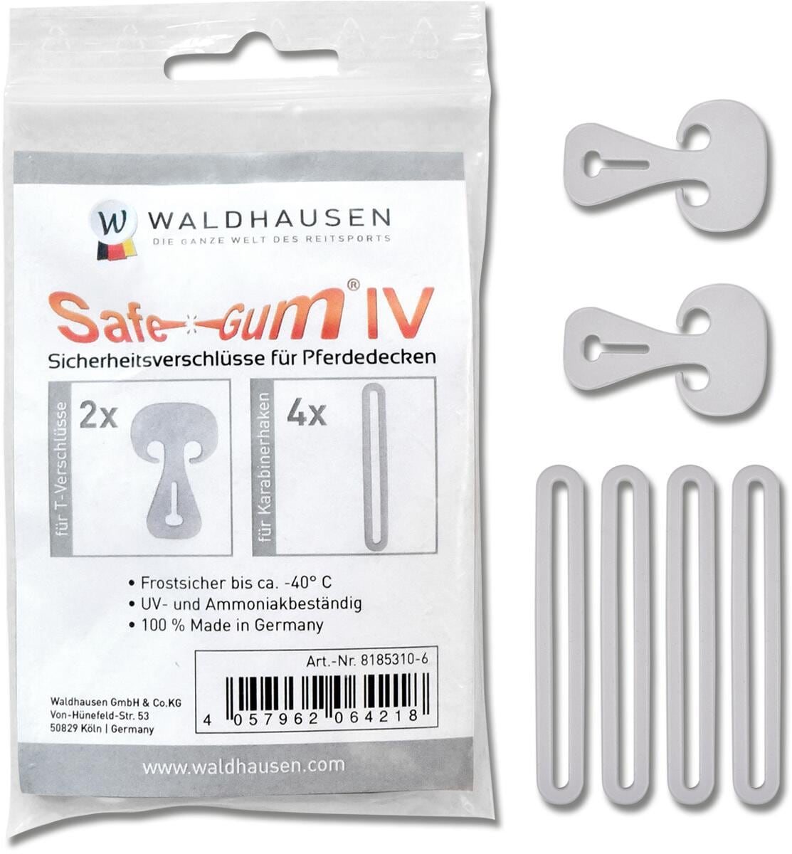 Waldhausen Safe-Gum Gummis für Deckenverschlüsse, 6er Set
