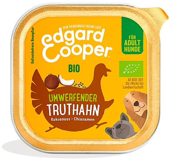 Edgard Cooper Bio Nassfutter, 17x100g, Truthahn