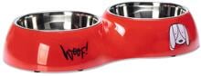 Karlie Jairo Kunststoff Doppelnapf, rot, 2x900ml